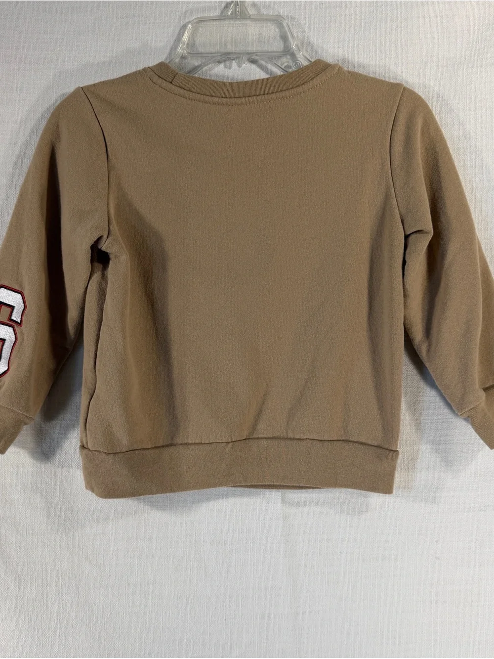 Peanuts Boys Matching Sweat outfit in Tan with Red and Yellow Accents